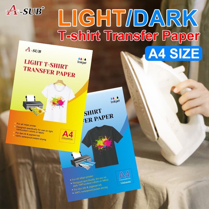 Heat Transfer Paper Dark/Light Transfer Paper A4 Size Shopee Malaysia