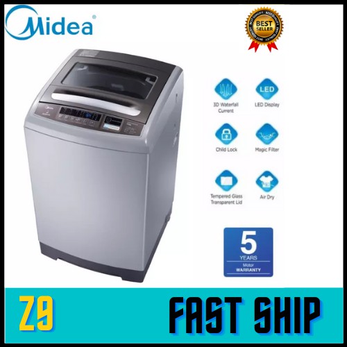 Midea New 10KG Fully Auto Washing Machine MFW1050MV2 Washer, Shopee