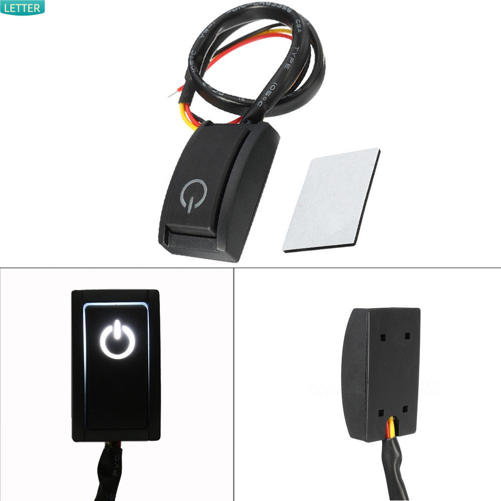 LETTER Universal ON/OFF Switch Truck DC12V 200mA Car Push Button Auto LED Light Symbol Paste