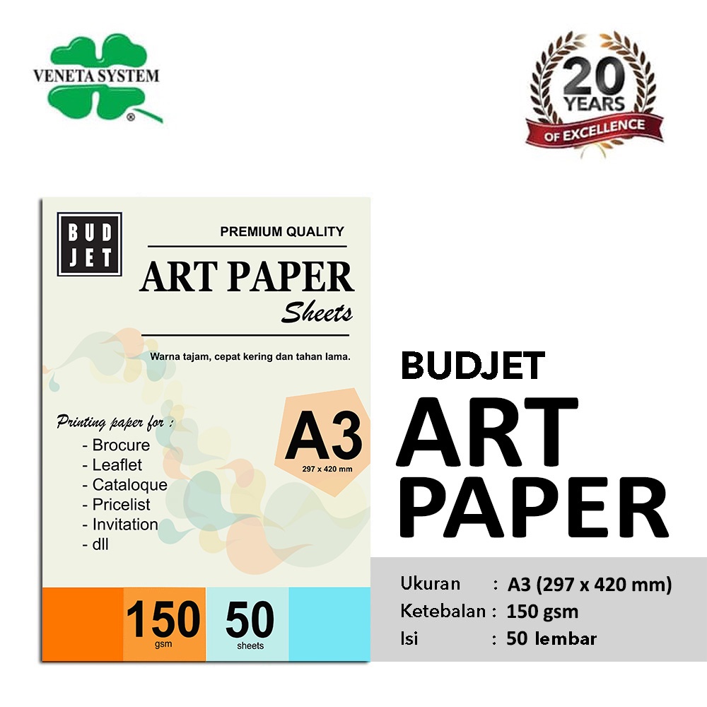 A3 Art Paper With 50 Sheets Budjet Art Paper Artpaper 150 Gsm