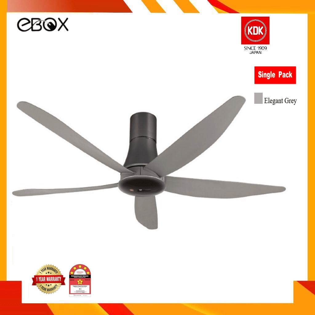 KDK K15Z5REY Sensa 5 Remote Control DC Motor Ceiling Fan (60"/150cm