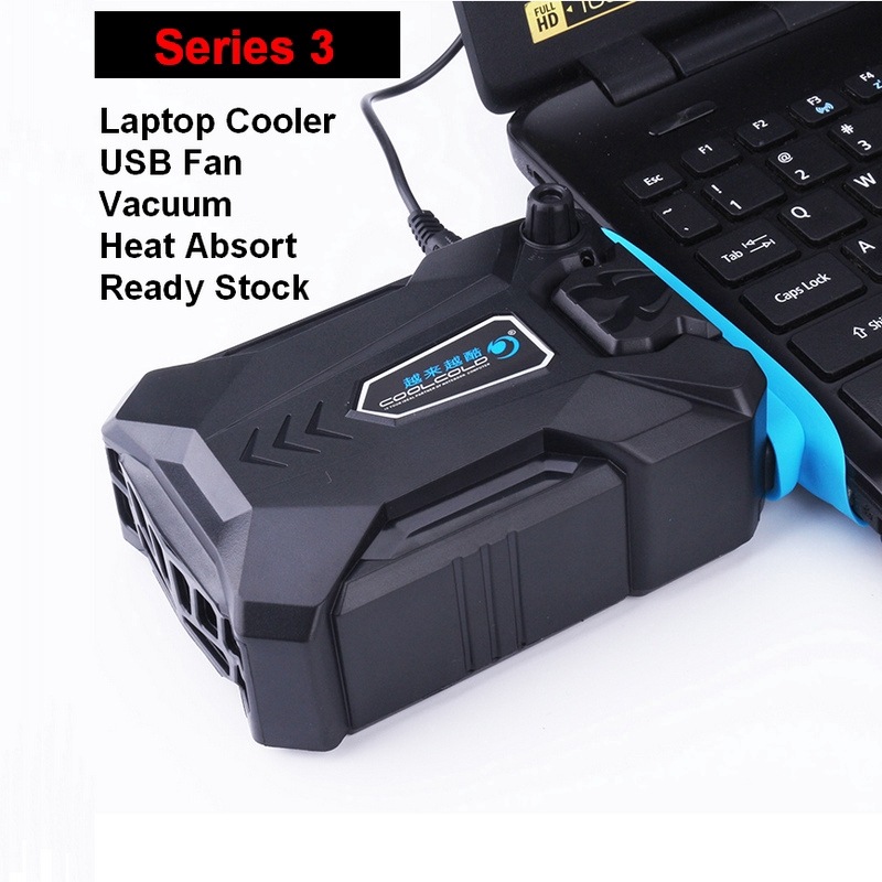 ReadyStock🔥CoolCold Laptop Fan Cooler, Vacuum USB Laptop Heat Fan