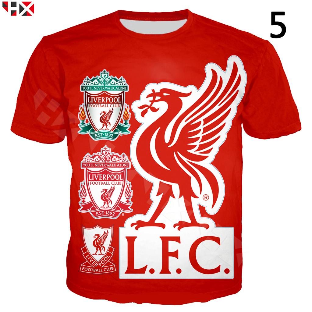 HX New Popular Liverpool Jersey 3D Print Harajuku Style Men T Shirt
