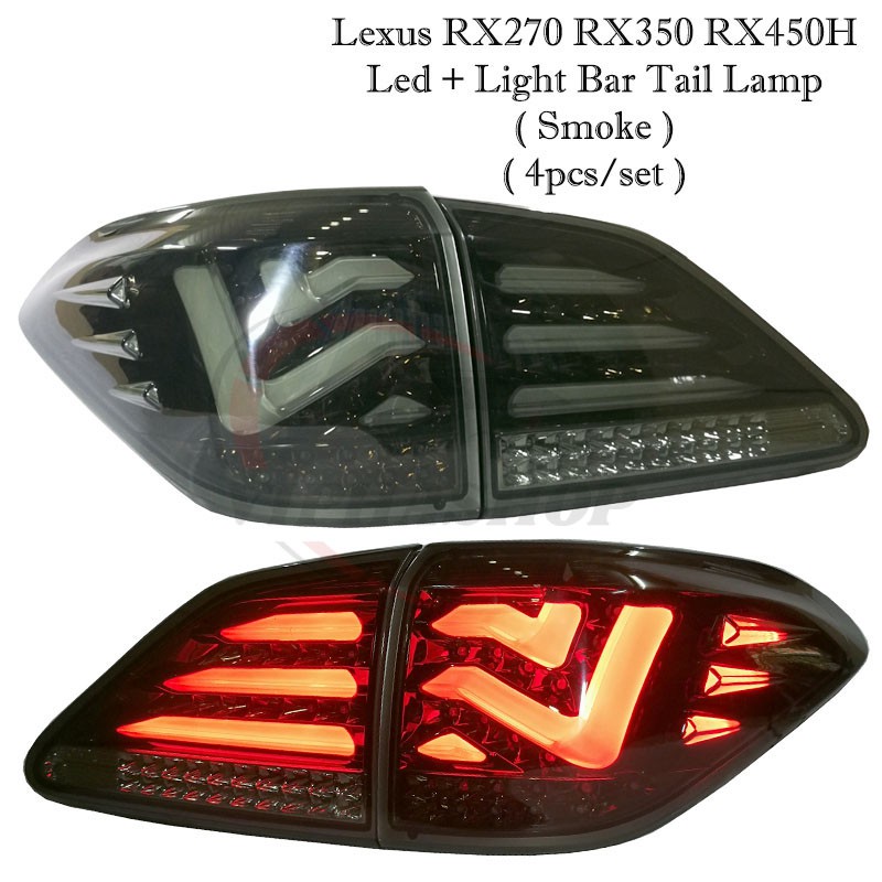 Lexus RX270 / RX350 / RX450H Led + Light Bar Tail Lamp ( Smoke