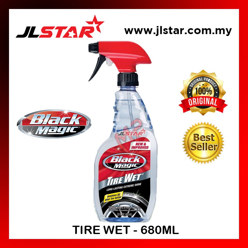 BLACK MAGIC TIRE WET 680ML WHEEL TIRE CLEANING TOOL CLEANER 100