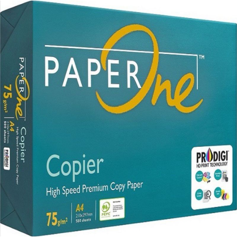 paperone a4 Paper 75Gsm 500 sheets x 5 reams/carton (Ready Stock