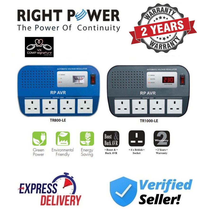 RIGHT POWER AVR 800VA (TR800LE) / 1000VA (TR1000LE