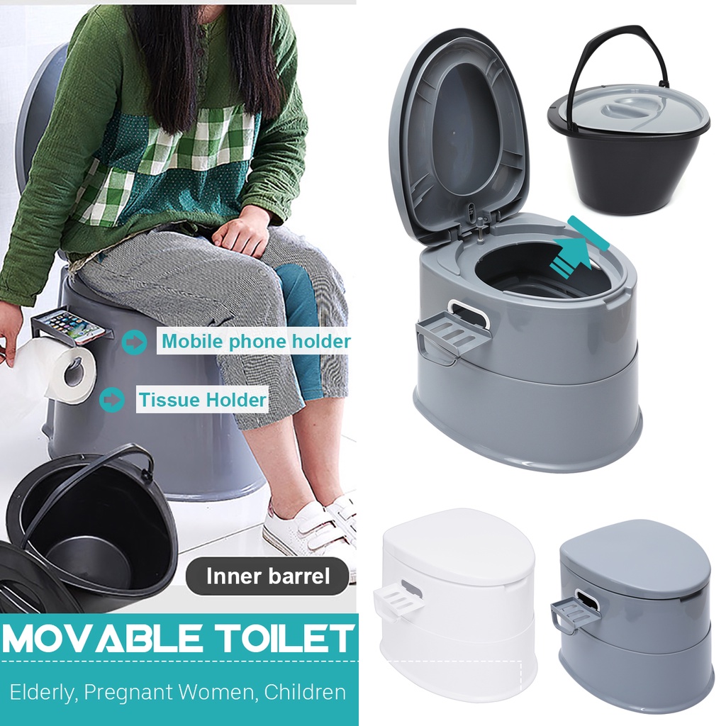 Portable Toilet Bowl (wt extra bottomless barrel) Plastic Toilet Indoor