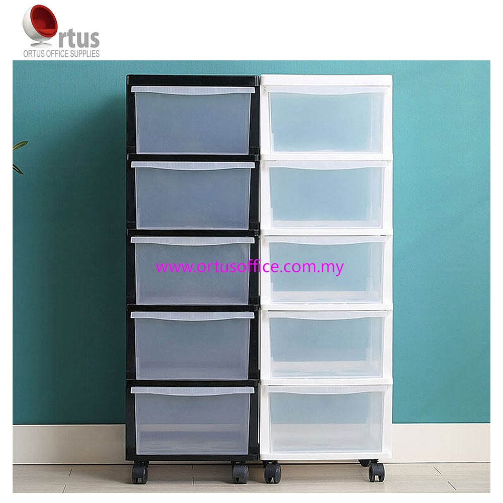 *Raya Promo* 5 Tiers Plastic Drawer Transparent / Plastic