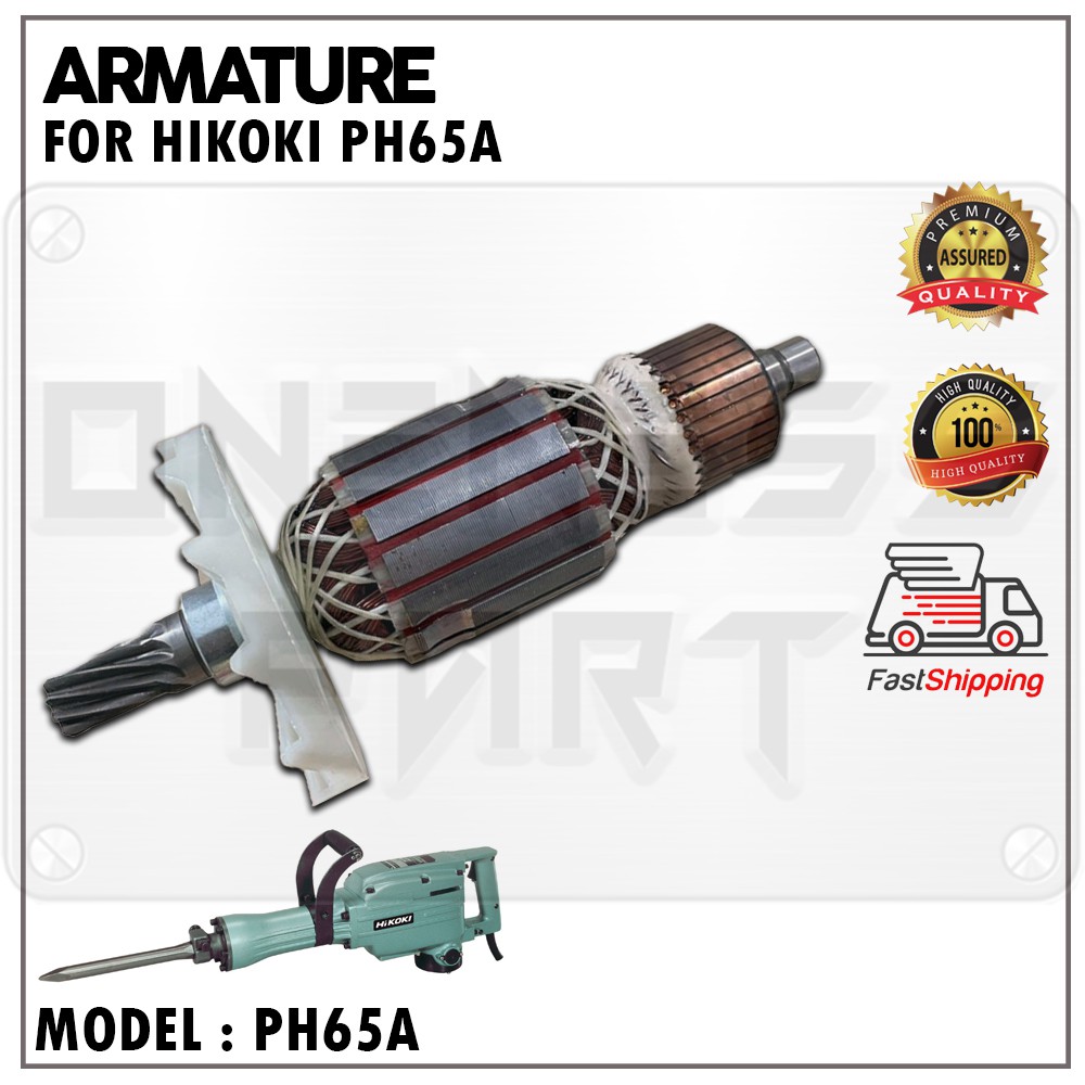 ''NIPPON'' ARMATURE FOR PH65A ''HITACHI'' DEMOLITION HAMMER Shopee
