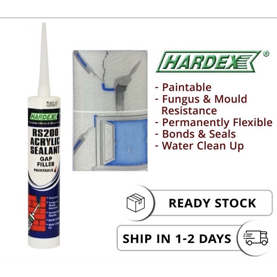 [ReadyStock] RS200 HARDEX ACRYLIC SILICONE PAINTABLE (WHITE) Shopee