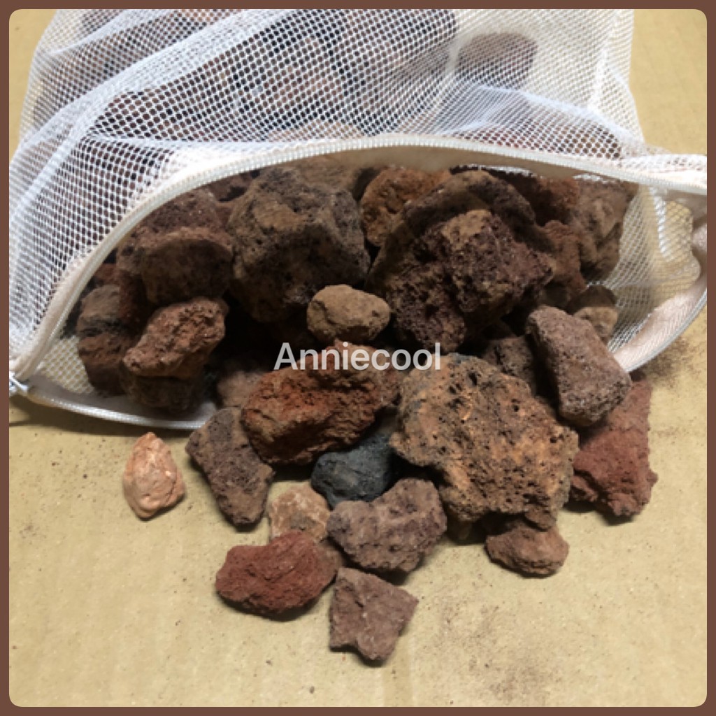 LAVA ROCK VOLCANO ROCK FILTER MEDIA AQUARIUM 1KG WITH ZIP NET Shopee
