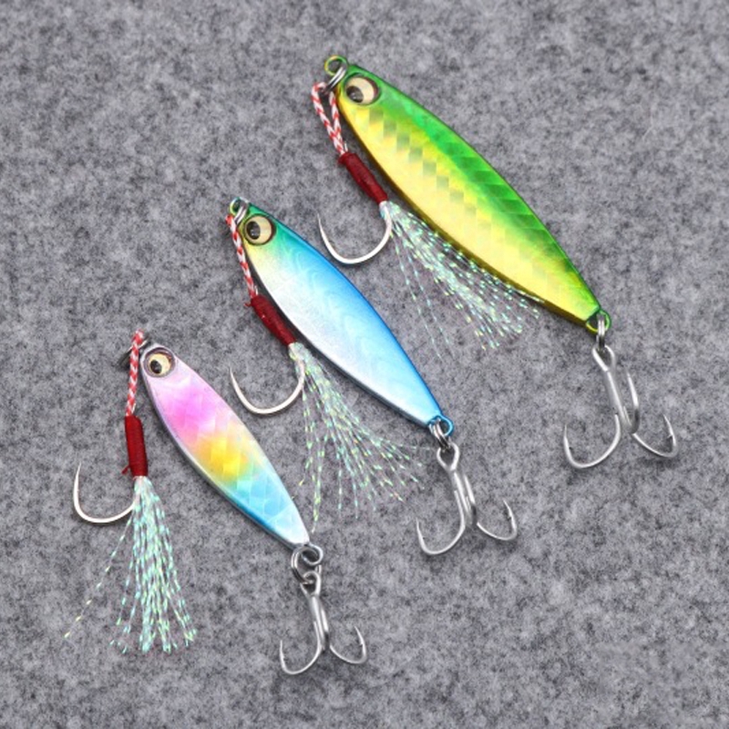 6PCS/SET Lead Vertical Jigs Saltwater Artificial 7G/10G/15G/20G Bait