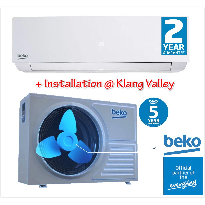 BEKO 2.0HP NONINVERTER AIR CONDITIONER BMLE 180/181 +INSTALLATION