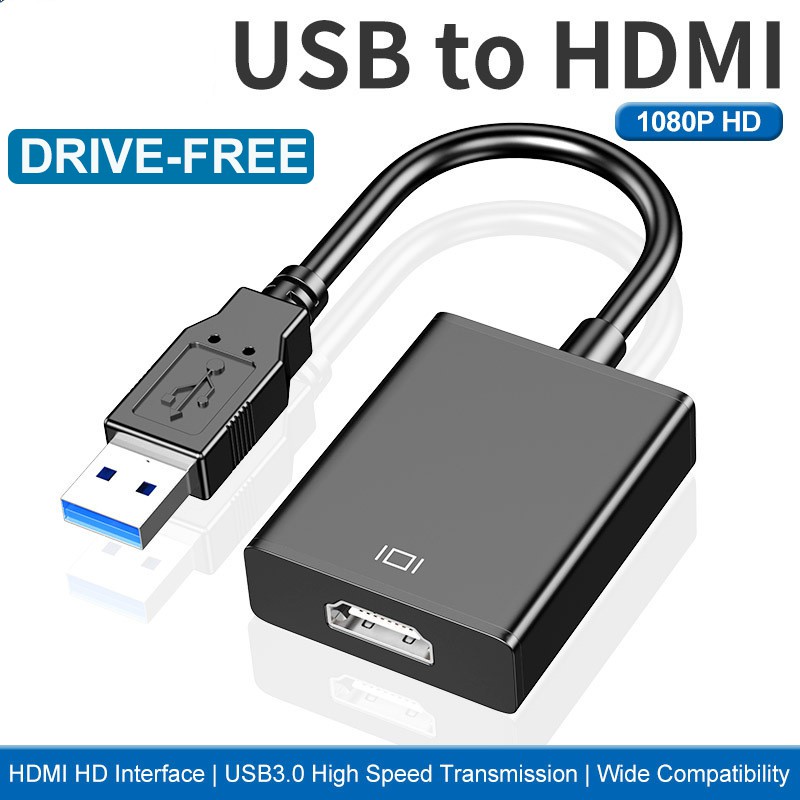 USB to HDMI converter notebook external video card to HD monitor PC