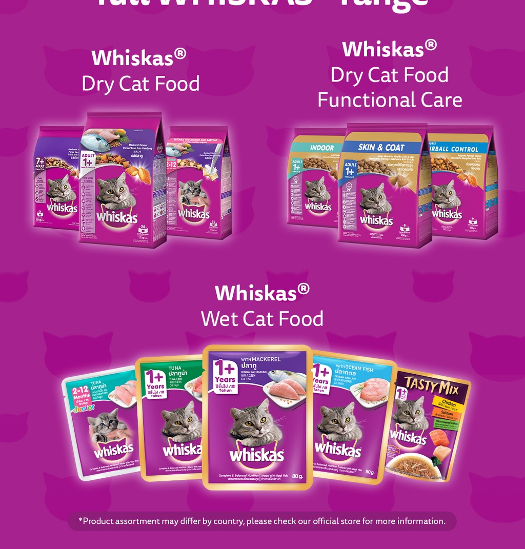 Whiskas Cat Food Can Cat Wet Food in Ocean Fish Flavor for Adult Cats