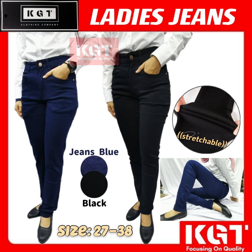 Ladies Office Jeans KGT Black & Jeans Blue Skinny Fit Design
