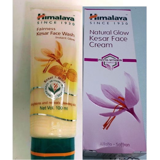 Himalaya Fairness Kesar Face Wash 100ml & Himalaya Natural Glow Kesar