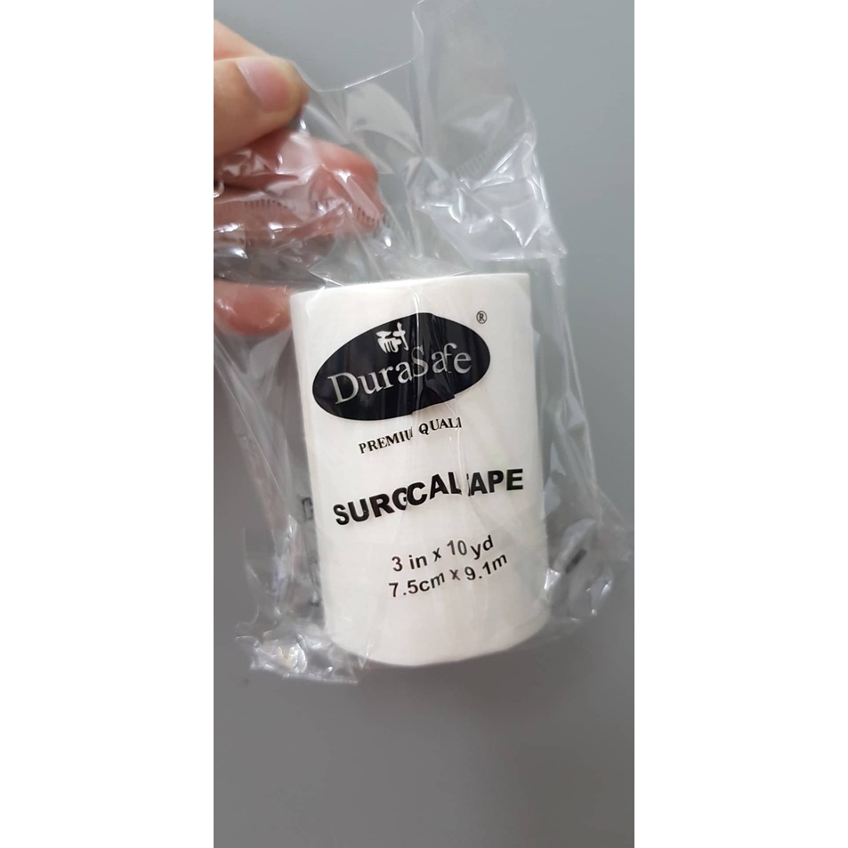 SURGICAL TAPE WITHOUT DISPENSER (7.5CM X 9.1M) (DURASAFE) 3INCH