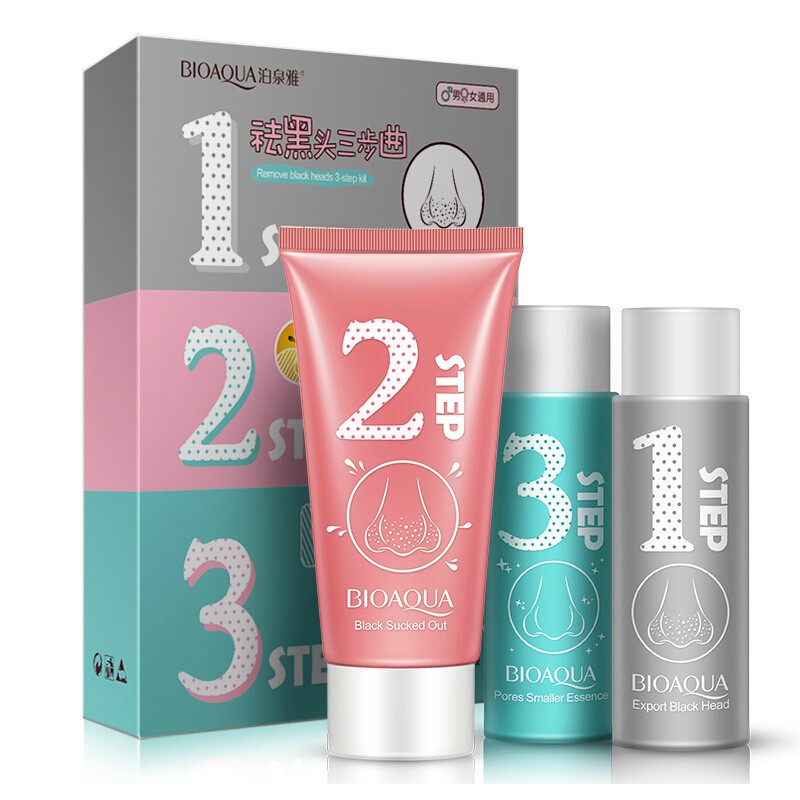 BIOAQUA Blackheads Removal 3 Step Kit Shopee Malaysia