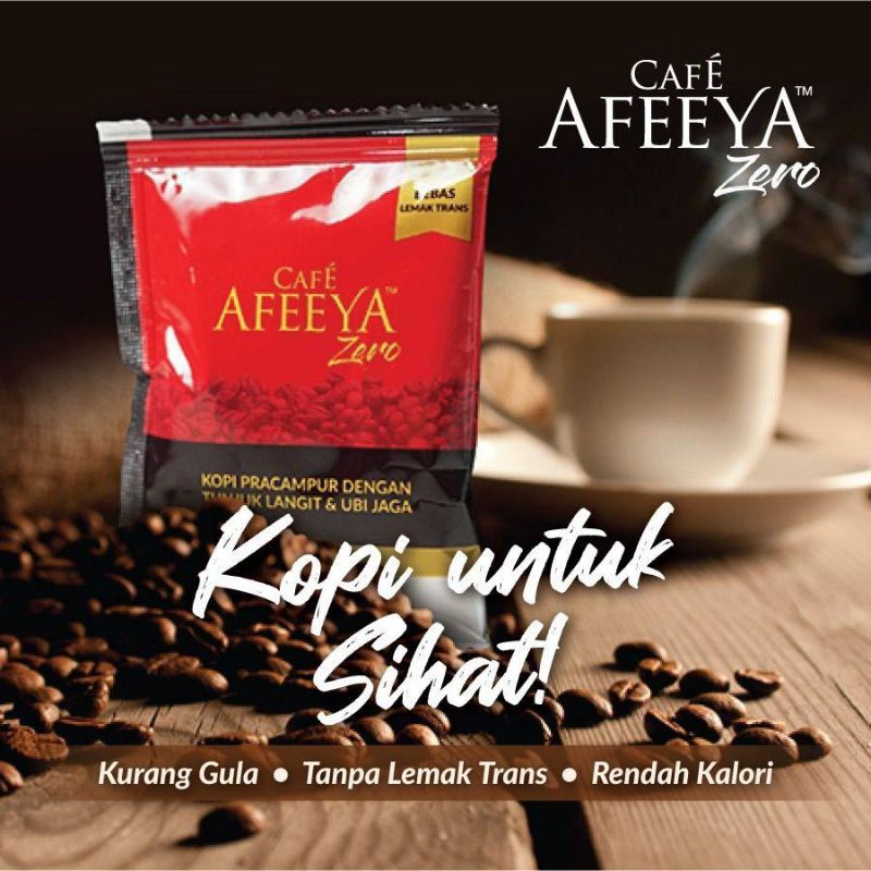 CAFE AFEEYA ZERO ESKAYVIE KOPI ARABIKA SIHAT SEDAP 4 DALAM 1 Shopee