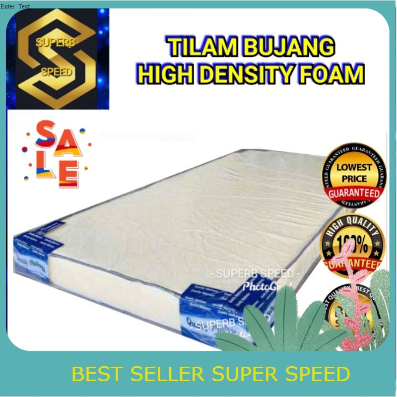 TILAM BUJANG SINGLE MATTRESS 5 INCH HIGH DENSITY FOAM BEST QUALITY UTK