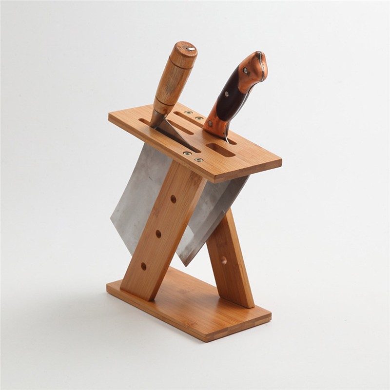 Universal Knife Block Bamboo Knife Storage Organizer Holder Shopee