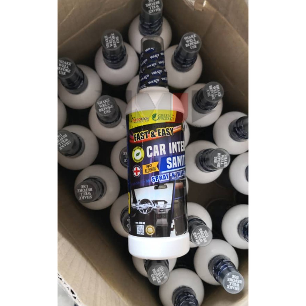 100 Ori Waxco Orange Flavour Sanitizer 250ml Car Interior Sanitizer