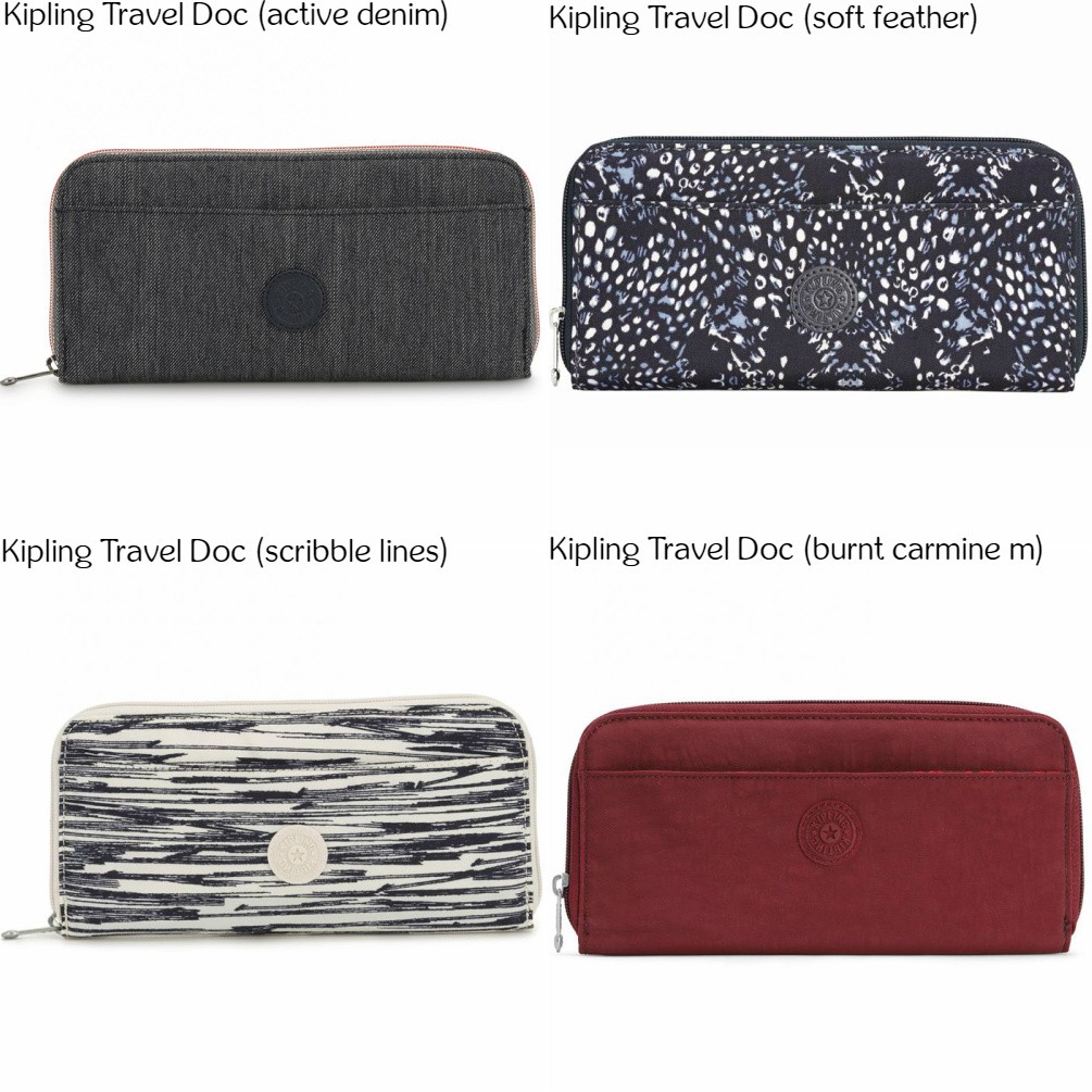 NWT Authentic Kipling Travel Doc Document Passport Holder Wallet