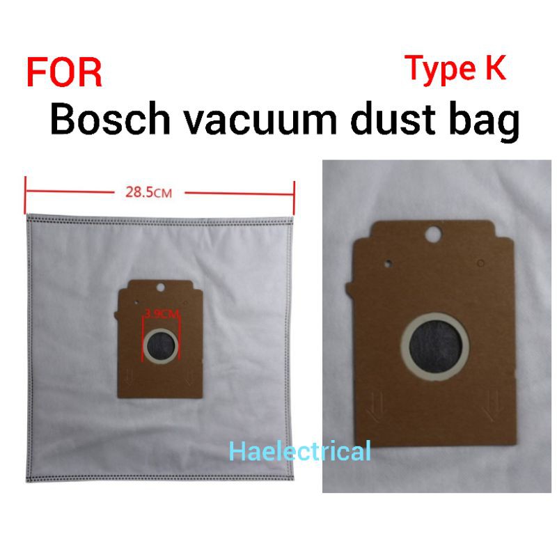 bosch vacuum cleaner dust bag (5pcs) TYPE K for seleted model Shopee