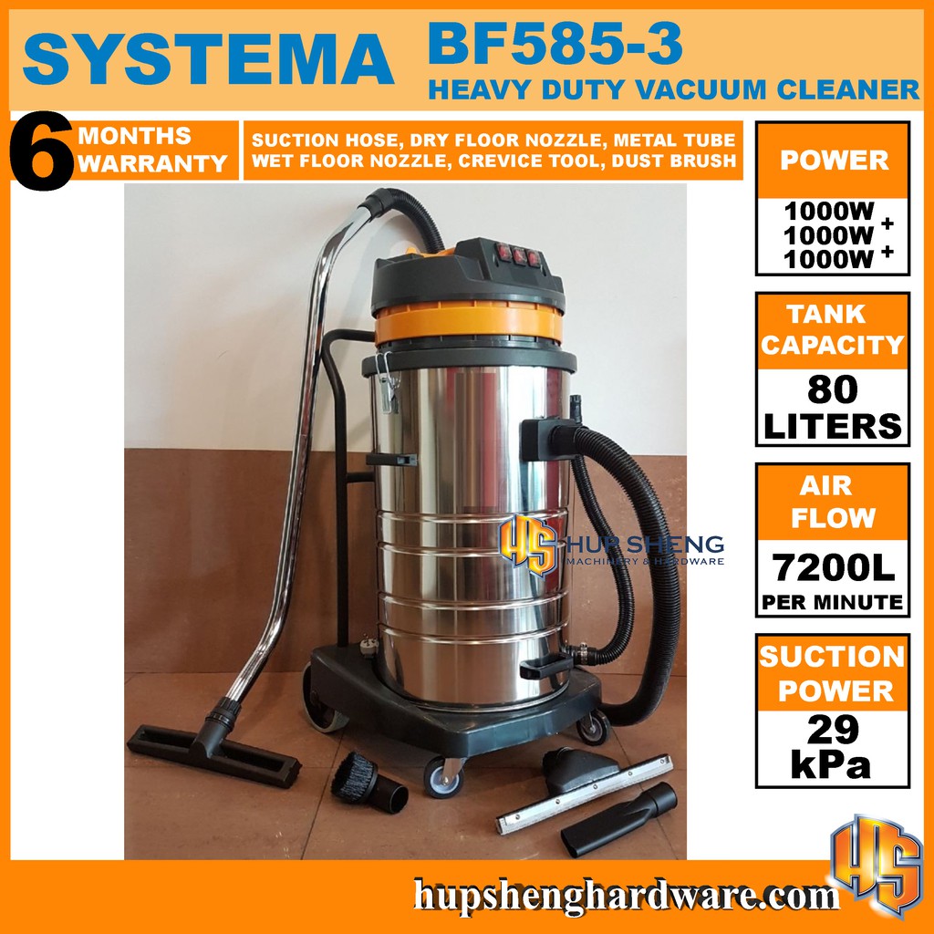 Systema BF585 Industrial Vacuum Cleaner Wet And Dry Industrial 3000W