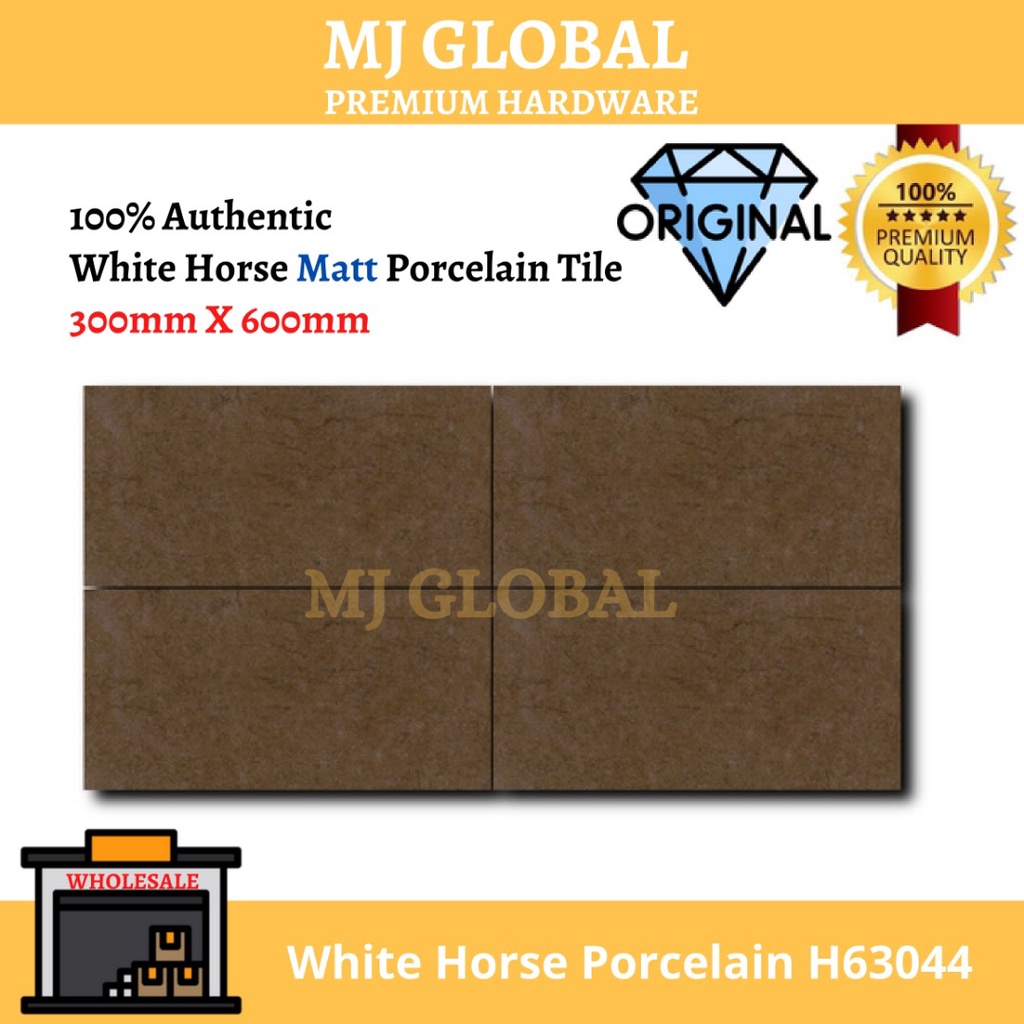 White Horse 300mm x 600mm Matt Porcelain Tile 8pcs/Carton Shopee Malaysia