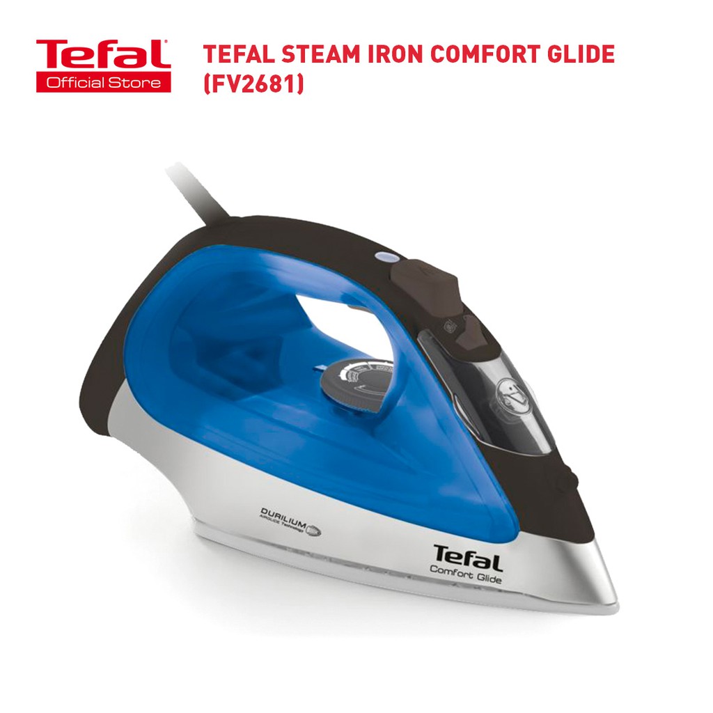 Tefal Steam Iron Comfort Glide/ Seterika Iron Baju (FV2681) Shopee