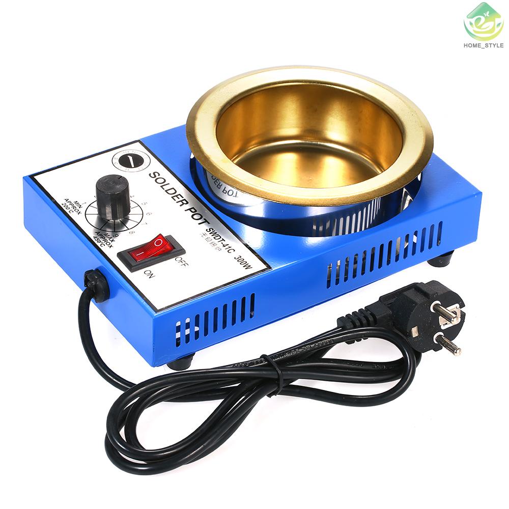 300W 220V 100mm 1200g Mini Lead Free Soldering Pot Titanium Coating