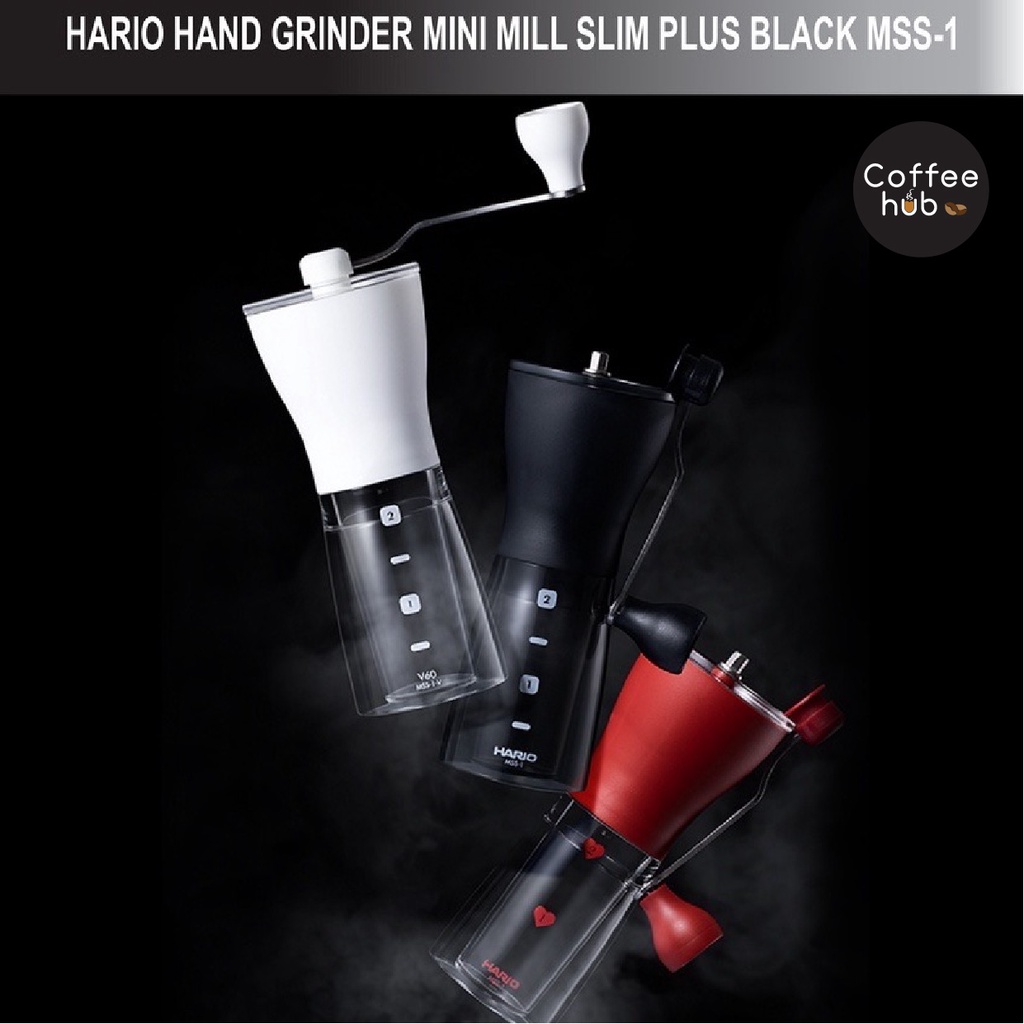(Ready Stock) Coffee Espresso Hario Mini Mill Slim Plus Black Hand