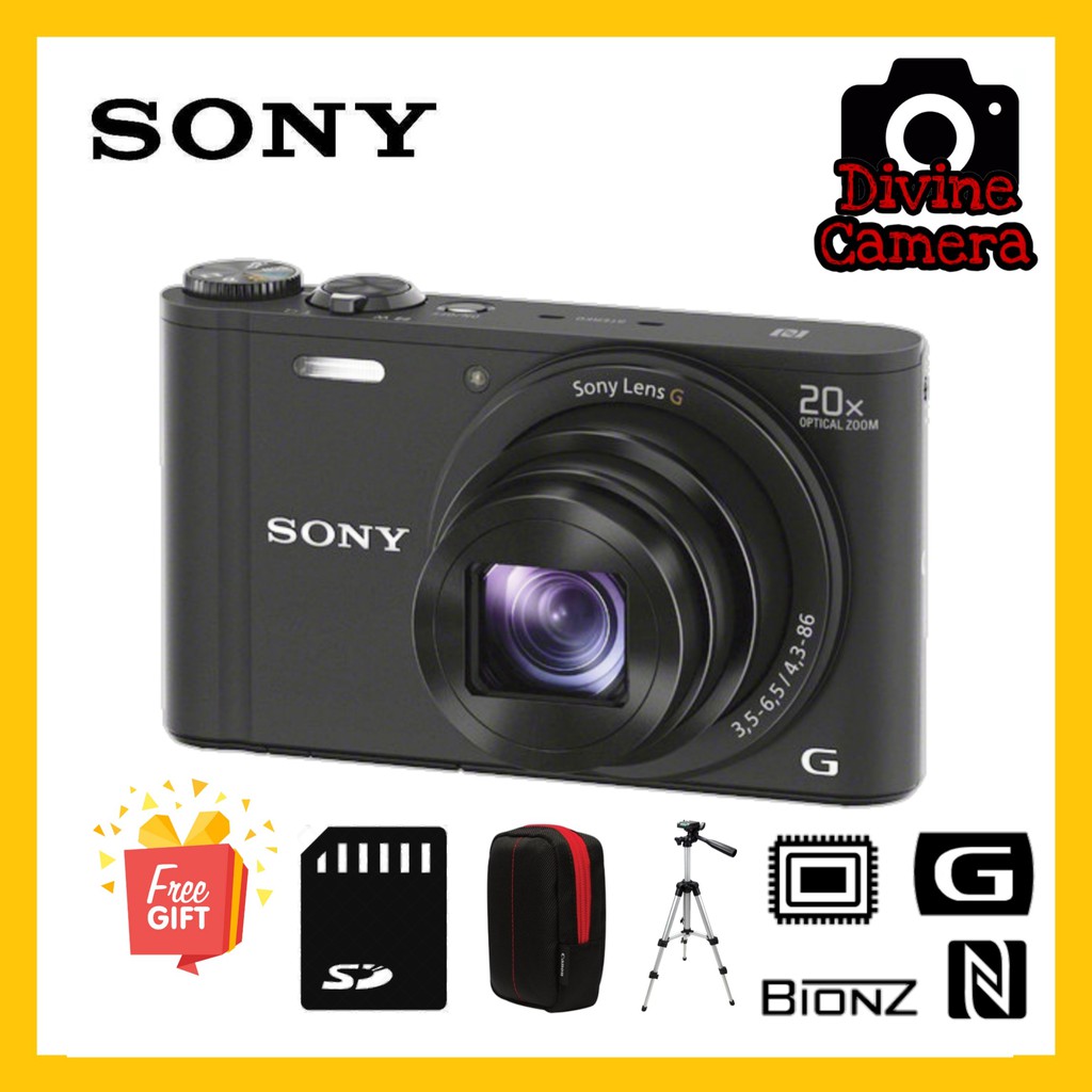 Sony Cybershot DSCWX350 Digital Camera (Black) Shopee Malaysia