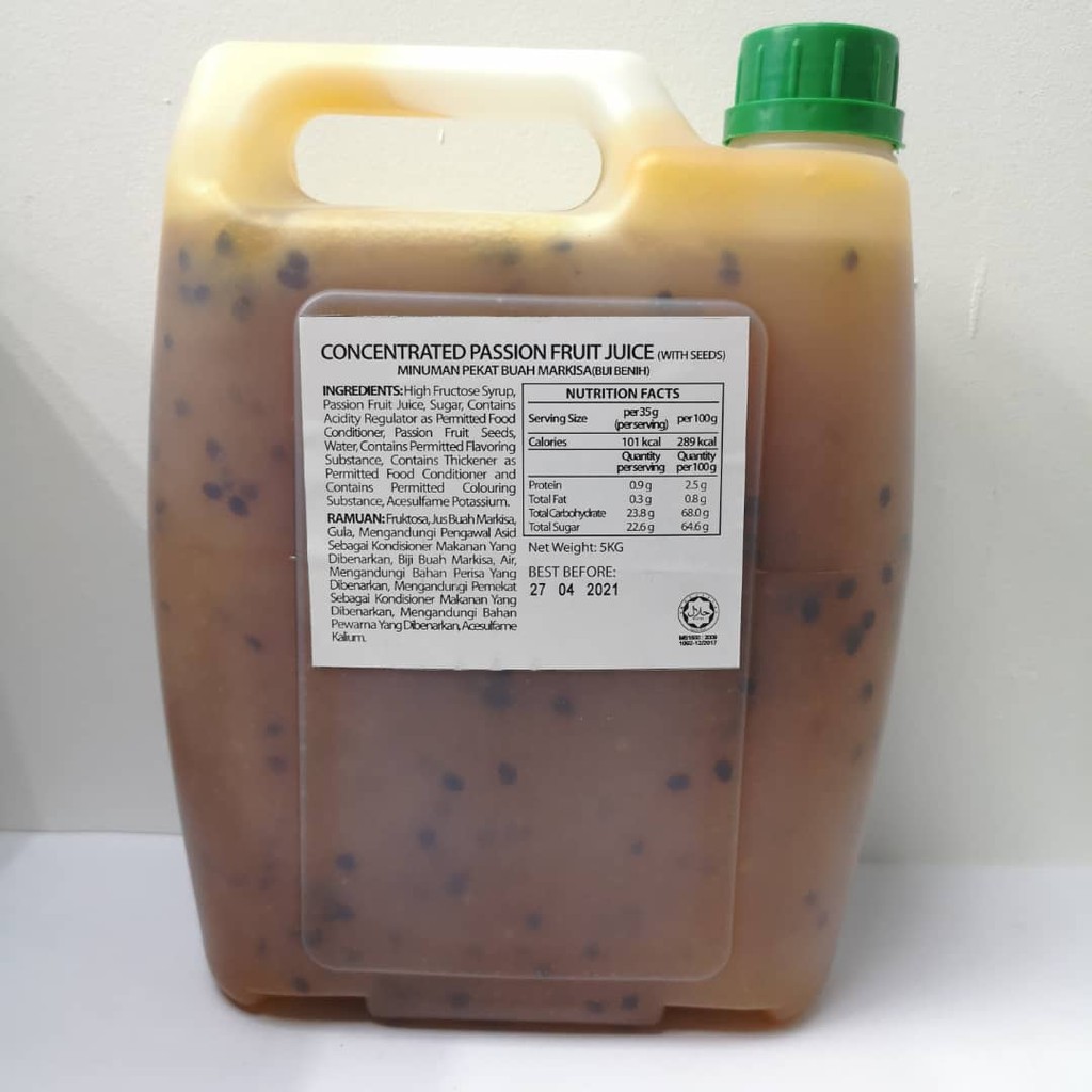 HALAL CONCENTRATED PASSION FRUIT JUICE 5KG Shopee Malaysia
