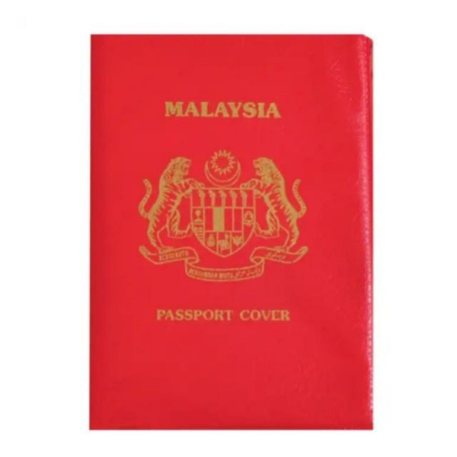 Malaysia🇲🇾 passport cover Women Men Red passport Holder Faux Leather