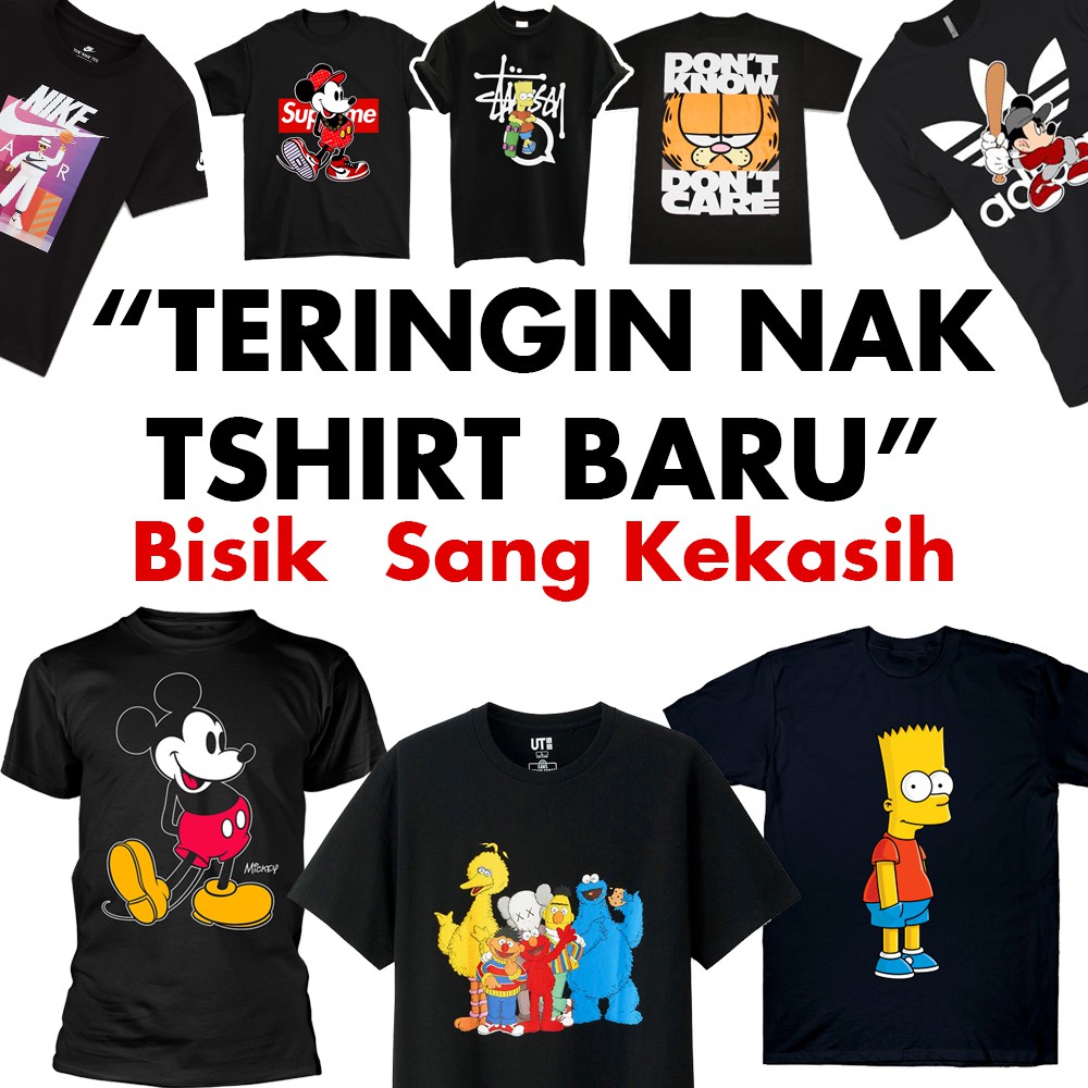 TSHIRT MURAH HARGA BORONG (BLACK ONLY) Shopee Malaysia