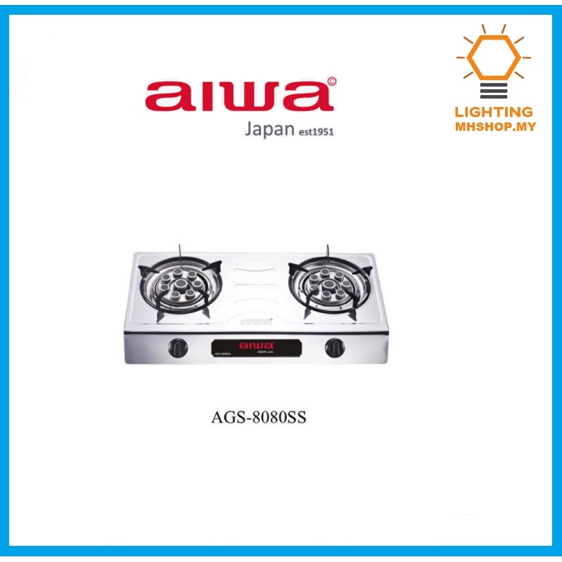 AIWA S/S 8 JETS DOUBLE BURNER GAS STOVE (AGS8080SS) Shopee Malaysia