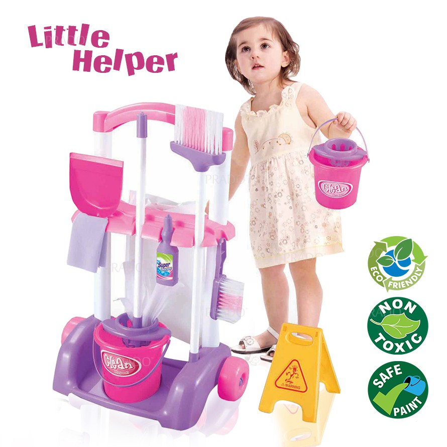 Little Helper Toys Playset Cleaner Cleaning Cart Pretend Play Toy Toys