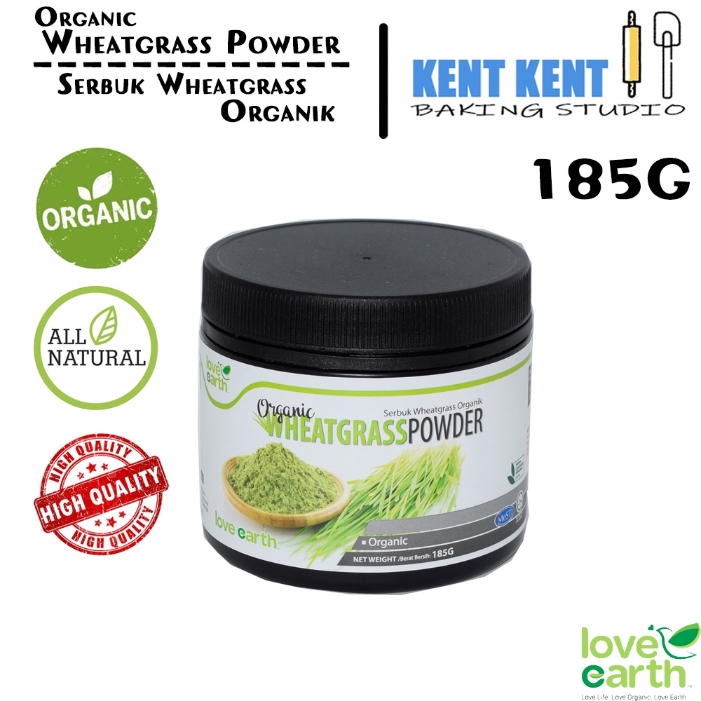 LOVE EARTH Organic Wheatgrass Powder /Serbuk Wheatgrass Organik 185g