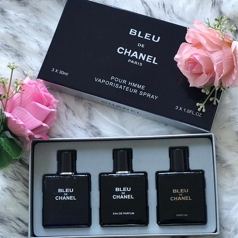 Chanel Box Set 3 in 1 Bleu De Chanel 3x30ml Shopee Malaysia