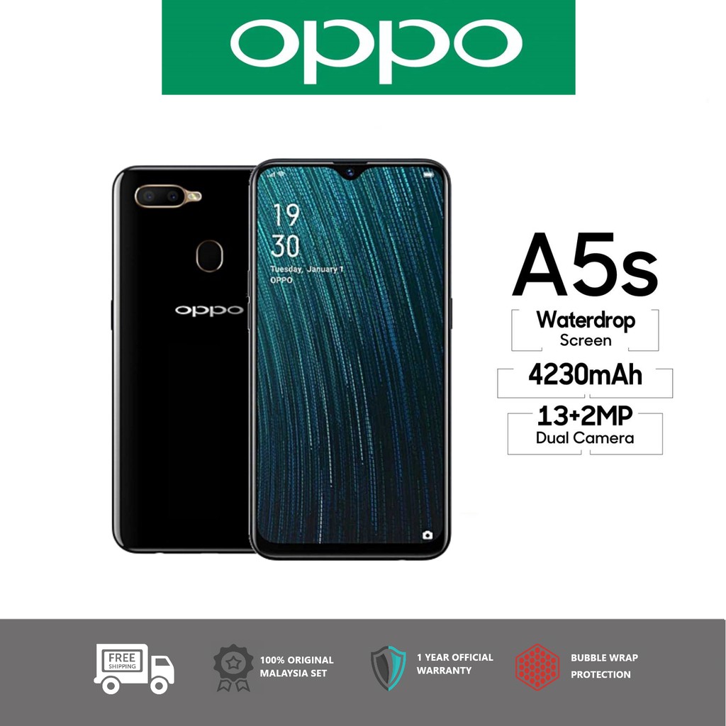 Oppo A5s [ 3GB Ram + 32GB Rom] Original Malaysia Set