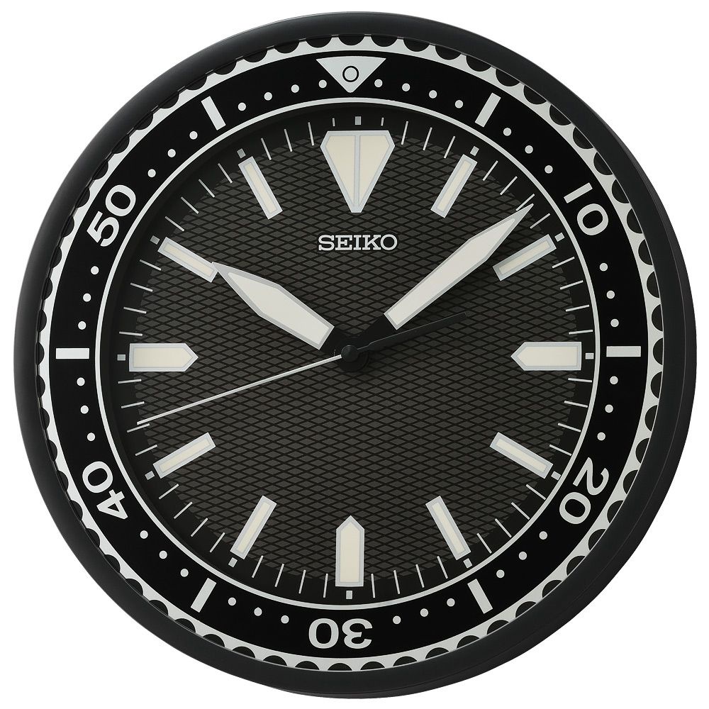 SEIKO Wall Clock Quiet Sweep Movement Luminous LumiBrite Diver Watch