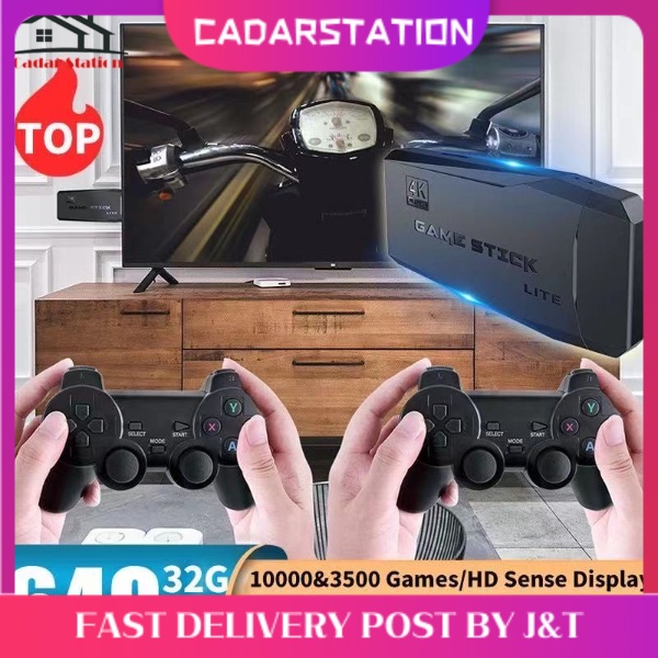 Cs_Portable 4K TV Video Game Console With 2.4G Wireless Controller