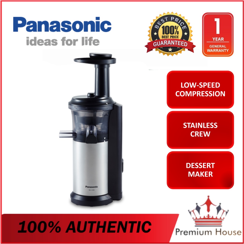 Panasonic Slow Juicer MJL500 (1L) Smooth Juice + Frozen MJL500SSK Shopee Malaysia