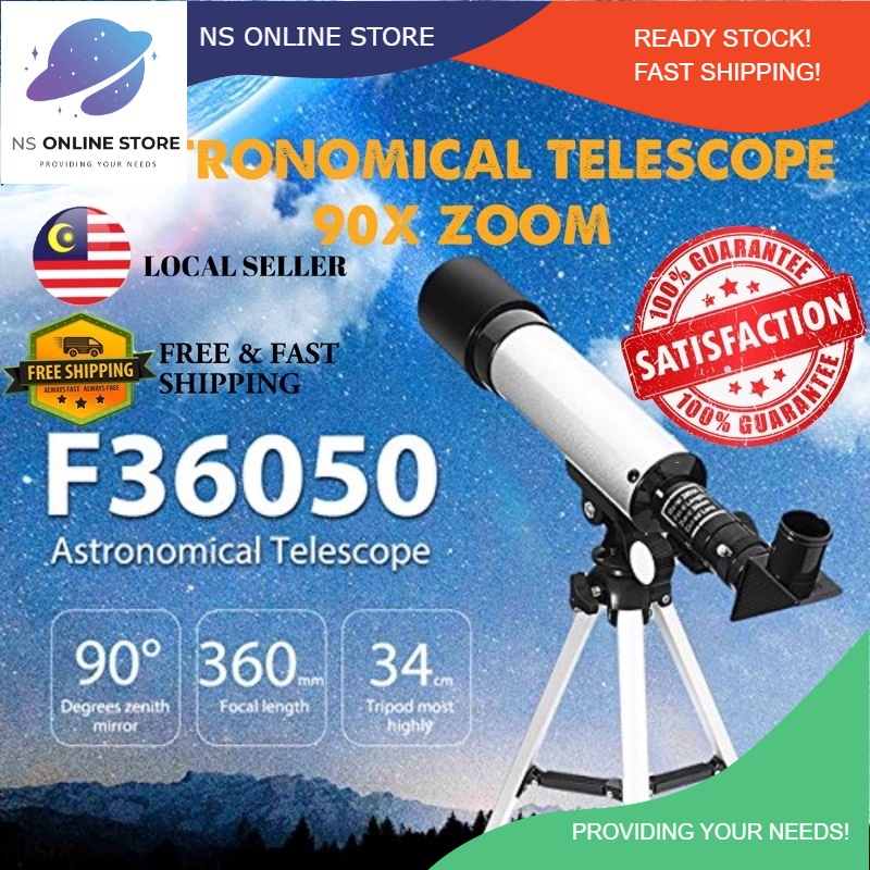 F36050 Telescope 90X Zoom Astronomy Refractive Astronomical Moon