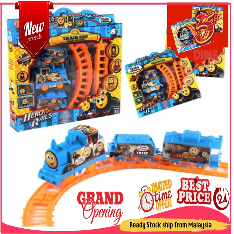 FIVE & DIME Children's Toy Car Electric Rail Car Puzzle Cartoon Thomas