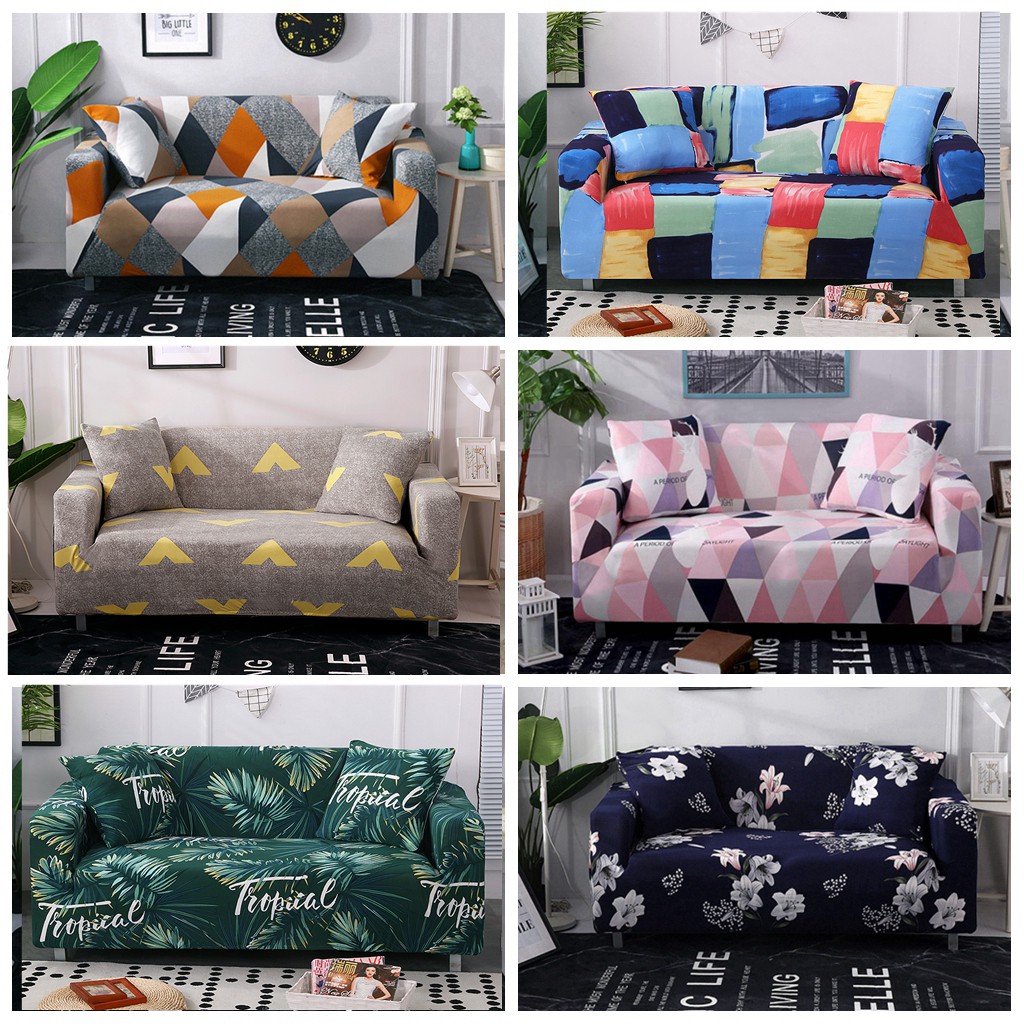 1/2/3/4 Seater Sofa Cover Couch Protector Elastic Stretch Sarung Sofa